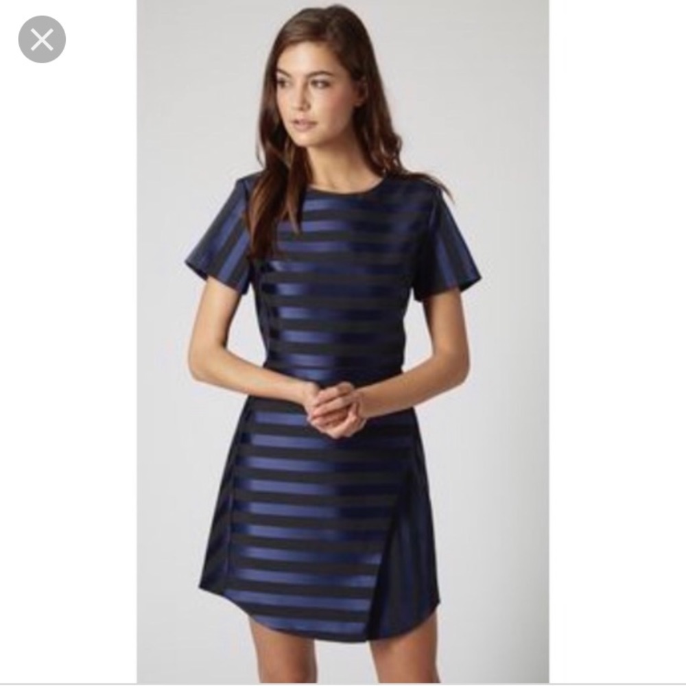 Topshop striped dress sz 2
